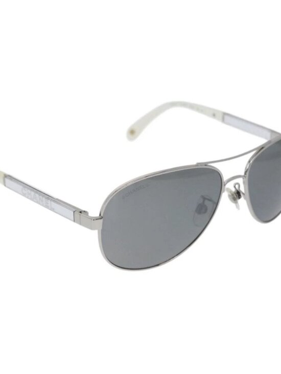 CHANEL Sunglasses metal Silver CC Auth ka2965 main image 7